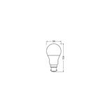 Lampa LED BASE Classic A60 8,5W/827 230V plastik B22D FS4 OSRAM
