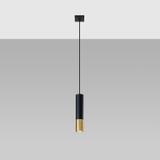 Sollux Lampa wisząca LOOPEZ 1 czarny/złoty SL.0952
