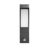 PIRYT LED 10W, oprawa ogrodowa z czujnikiem ruchu 140st, 800lm, IP54, 4000K, szara, AD-OP-6109GLPMR4 ORNO