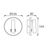 Lampa kinkiet LED 6+3W 2w1 HOTEL SYPIALNIA 03722 IDEUS