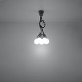 Sollux Lampa wisząca DIEGO 5 szara SL.0577