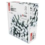 Lampki choinkowe 80 LED cherry 8m zimna biel zielony przewód 8 programów IP44 D5AC06 EMOS
