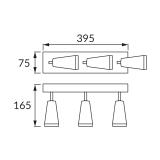 Oprawa dekoracyjna SANA GU10 3L WHITE 04145 IDEUS