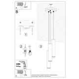 Lampa wisząca LAGOS 3P biały