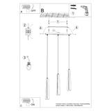 Lampa wisząca PRYSM 3L czarna