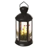 Lampion 1 LED świeczki czarny 35 cm 3x AAA vintage IP20 DCLV15 EMOS