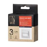 DRACO LED NEW 1,5W, oprawa schodowa podtynkowa, 12VDC, 30lm, 3000K, biała, innowacyjny sposób montaż AD-OS-6164L3/W ORNO
