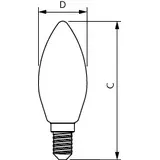 Żarówka LED świeczka 6,5W=60W 806lm 4000K barwa neutralna LEDCandle 6,5-60W B35 E14 840 9,29002E+11 PHILIPS