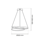 Lampa wisząca ring czarna LUCERO LED ML7948 Milagro