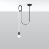 Sollux Lampa wisząca EDISON 1 LONG czarny SL.0369