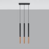 Lampa wisząca MOZAICA 3L czarny/miedź