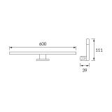 Oprawa łazienkowa kinkiet ROXANA LED 13W 4000K chrom 03749 IDEUS