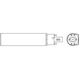Lampa DULUX D E LED FR 26 ECG, AC mains 10W 830 G24q-3
