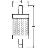 LAMPA LED LINE 78mm 60 6,5W/827 230V R7S 6X1