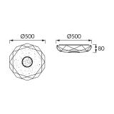 Plafoniera IRYNA LED C 48W 03846 IDEUS