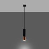 Sollux Lampa wisząca LOOPEZ 1 czarny/miedź