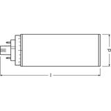 Lampa DULUX T E LED FR 26 ECG, AC mains 10W 840 GX24q-3