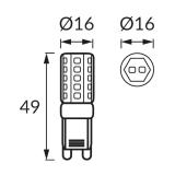 Lampa z diodami SMD LED BOB SMD LED G9 4W 4000K 03677 IDEUS
