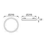 Oprawa sufitowa SMD LED OLGA LED C 24W WHITE CCT 03769 IDEUS