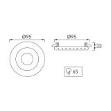 Sufitowa oprawa punktowa SMD LED ADEL LED C CHROME 6500K 03183 IDEUS
