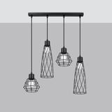 Sollux Lampa wisząca SUBA 4L czarna SL.1167
