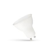 LED GU10 230V 7,5W SMD NW z MLECZNĄ SZYBKĄ białaplastikowa SPECTRUM