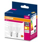 Żarówka LED x2 P45 Kulka E14 6.5W = 60W 806lm 3000K Ciepła 180° VALUE CLASSIC Osram