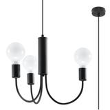 Sollux Żyrandol PICCOLO 3 czarny SL.0856