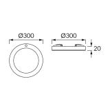 Plafoniera z czujnikiem ruchu OLGIERD LED C MVS 24W BLACK CCT 04554 IDEUS