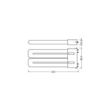 Lampa DULUX F LED FR 36 CCG, AC mains 20W 840 2G10