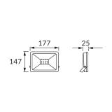 Naświetlacz SMD LED KROMA LED 30W szary 4500K 03234 IDEUS