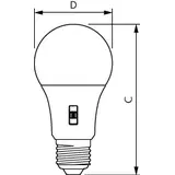 Żarówka LED ściemnialna 8W=60W 806lm 2700/3000/4000/5000/6500K kulka 8-60W A60 E27 5CCT Plastik mato 9,29004E+11 PHILIPS