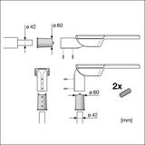 Przejściówka do oprawy STREETLIGHT FLEX REDUCTION 60 do 42mm ALW