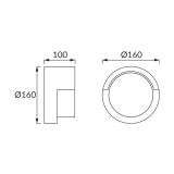 Kinkiet elewacyjny TEKLA LED neutralna biel 12W 04014 IDEUS
