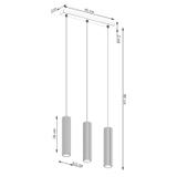 Sollux Lampa wisząca KARBON 3L biały SL.1537