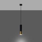 Sollux Lampa wisząca LOOPEZ 1 czarny/złoty SL.0952