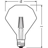 Lampa LED Vintage 1906 CL DIAMOND Filament szkło przezroczyste GOLD 40 non-dim 4,5W 825 E27