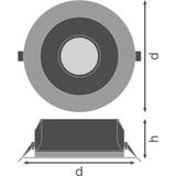 Oprawa DOWNLIGHT PFM DN195 21W 830 WT IP54 UGR19
