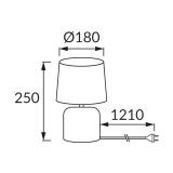 Lampka stołowa IMBIR E14 WHITE 04102 IDEUS