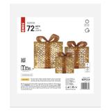 Świąteczne prezenty 72 LED 15/20/25 cm złote ciepła biel IP44 DCFC14 EMOS