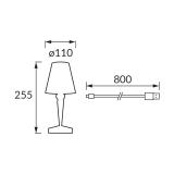 Lampka stołowa LED DABI LED CRYSTAL przezroczysta ciepła/zimna biel 04404 IDEUS