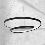 Lampa wisząca ring czarna LUCERO LED ML7948 Milagro