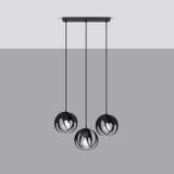 Lampa wisząca TULOS 3L czarna