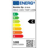 OPRAWA HIGHBAY LED ULTRAS 2, 1-10V 100W 4000K 15000LM IP65 120° C85-HBU2-100V-740P-120BL BEMKO