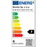 ŹRÓDŁO LED SAMSUNG INSIDE 230V E27 G45 7,5W 740LM 4000K 200ST D84-SLB-E27-G45-075-4K BEMKO