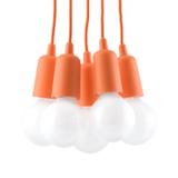 Sollux Lampa wisząca DIEGO 5 pomarańczowy SL.0586