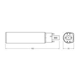 Lampa DULUX D E LED FR 26 ECG, AC mains 10W 830 G24q-3