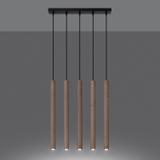 Sollux Lampa wisząca PASTELO 5L drewno SL.1269