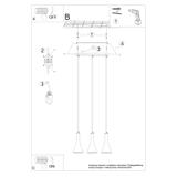 Sollux Lampa wisząca REA 3L beton SL.1225