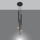 Sollux Lampa wisząca MOZAICA 3P czarny/złoto SL.0893